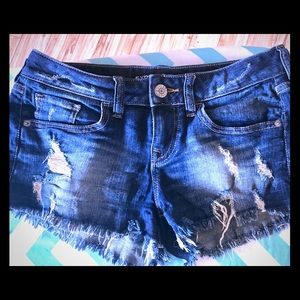 Express Distressed Denim Shorts